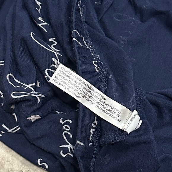 Soma Cool Nights Holiday Banded Ankle Pajama Pants Graphic Navy XL - Picture 13 of 13